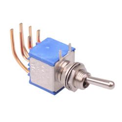 5246WWADBX386 APEM On-On Right Angle PCB Miniature Toggle Switch DPDT