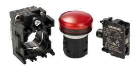 Kontrolka 24V ac/dc Czerwony Siemens średnica wycięcia 22mm Montaż panelowy Śruba