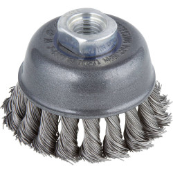 Wolfcraft 2125000 Steel Wire Pot Brush WS M14 Ø75mm 1pc Rugged Design