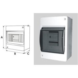 Rozdz. 4mod.n/t IP30 S-4 kl.dymna N+PE C.2063 PAW