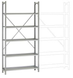 Regał składany moduł podstawowy Manuflex RA2451, 1 szt.