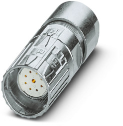 Jack, M23, 9 pole, crimp connection, ONECLICK quick locking system, straight, 1629175