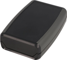 ABS handheld enclosure, (L x W x H) 117 x 79 x 32 mm, black (RAL 9005), IP65, 1553WCBK