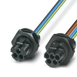 Złącze wielostykowe przemysłowe 3-pinowe M12 Montaż tylny Gniazdo Phoenix Contact