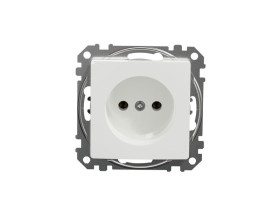 SEDNA DESIGN & ELEMENTS Gniazdo pojedyncze bez uziemienia 2P białe SDD111035 SCHNEIDER ELECTRIC