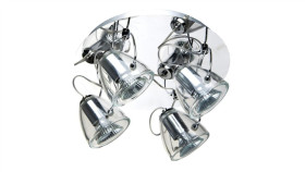 Plafon Dalia 4 Szklane Klosze I Chromowa Podsufitka Na Gu10 Lp-763/4C Light...