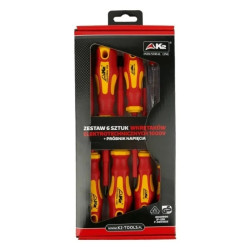 Zestaw 6 wkrętaków elektrotechnicznych VDE 1000V + próbnik napięcia n-wz7-1