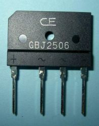 25A/600V PINY PŁASKI GBJ-2506 MOSTEK