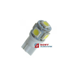 Dioda LED T10 5SMD5050 W 12V T10 W5W żarówka