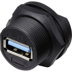 TRU COMPONENTS TC-13543576 USB 3.0 Female Back Mount PCB Receptacle Threaded