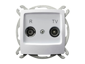 KARO Gniazdo antenowe RTV końcowe ZAR 25-3 dB biały GPA-SK/m/00 OSPEL