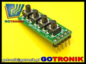 4 przyciski micro-switch z wtykiem gold-pin