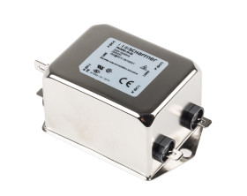 Filtr EMI 16A 1-fazowy 1MΩ 250 V AC/DC 0 → 400Hz 650 μH Schaffner Montaż w obudowie