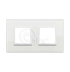 Ramka ozdobna Eikon Evo, 2+2M, Total White Diamond, 21643.87