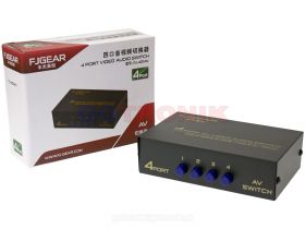 Przełącznik 4 porty Audio Video Switch