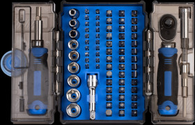 Zestaw narzędzi bitów nasadowe wkrętak grzechotka Tracon