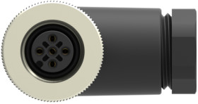 Jack, 5 pole, screw connection, screw locking, angled, T4112002051-000