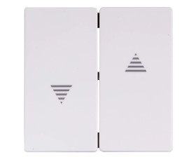 Merten System M Klawisz podwójny łącznika żaluzjowego z z symbolem /strzałka/ biel polarna MTN432419