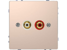 MERTEN D-LIFE Gniazdo wtykowe złącza audio szampan metalik MTN4350-6051 SCHNEIDER ELECTRIC