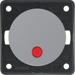 Integro Flow Łącznik klawiszowy kontrolny z czerwoną soczewką 2-biegunowy szary połysk 937522507