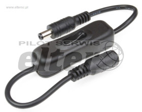 Przełącznik przelotowy wt/gn 2,1/5,5 5A czarny