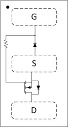 30-V, N channel NexFET™ power MOSFET, single LGA 0.8 mm x 1.5 mm, 33 mOhm, gate ESD protection