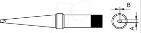 4PTM7-1 Soldering tip PT M7, 3.2 mm, chisel-shaped, long