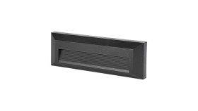 Oprawa Schodowa Led 3W 110Lm 3000K Ip65 Czarna Kwadrat 211329