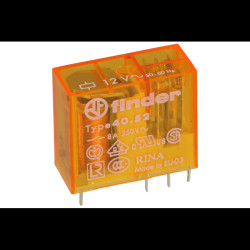 Przekaźnik elektromagnetyczny DPDT, 12V AC, 8A/250VAC, Finder 40.52.8.012.0000