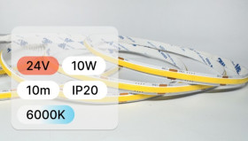 TASMA LED 24V COB 10W B.Z. 480LED IOP20