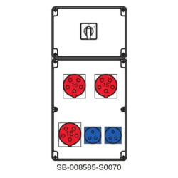 Rozdzielnica 0-1(16A) 3x5x16A 2x3x16A INA=16A IP54 SB-008505-S0070-54