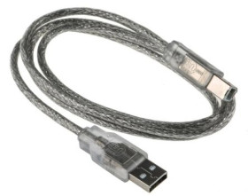 Kabel USB, dł. 1m, kolor: Przezroczysty