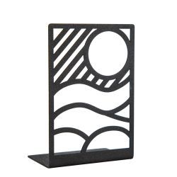 Podpórka do książek metalowa pejzaż geometryczny stojak dekoracyjny