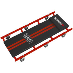Sealey SCR75 36&quot; Deluxe American-Style Creeper with Steel Frame &amp; 6 Wheels - Red