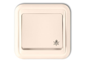 LIZA Wyłącznik zwierny przycisk "światło" beżowy 1WPT-5 KARLIK