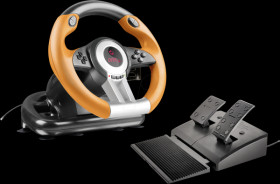 SL-6695-BKOR-01 DRIFT O.Z. Racing Wheel for PC, black/orange