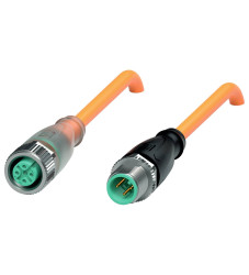 Pepperl+Fuchs 293708 Złącze konfekcjonowane czujnika/aktuatora V1-G-E2-OR2M-POC-V1-G, piny: 3, 3, 2 m, 1 szt.