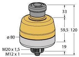 Turck SSA-EB1PLYR-02ECQ5A Przycisk zatrzymania awaryjnego IP65 1 szt.