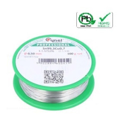 Solder Wire Sn99.3Cu0.7 1.1.3/3.0% Ø0.50 100g