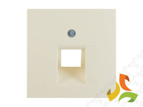 BERKER B.KWADRAT Płytka czołowa do gniazda komputerowe pojedyncze UAE krem połysk 5314078982 HAGER