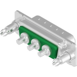 D-Sub plug, 3 pole, 3W3C, equipped, straight, solder pin, 303W3CPXX69E40X