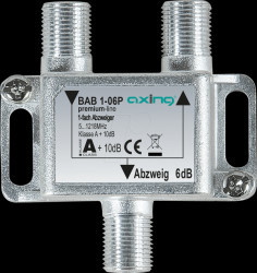 BAB 1-06P Axing 1-way satellite splitter, 6 db