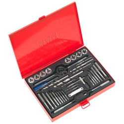 Sealey AK3037 Tap &amp; Die Set 37pc Split Dies - Metric