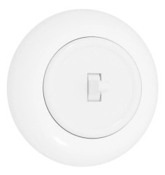 Włącznik światła podtynkowy pojedyńczy z ramką 10AX 250V IP20 biały połysk