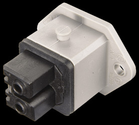 STAKEI 200 Panel socket with flat seal, 2+PE