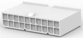 Plug housing, 20 pole, pitch 4.2 mm, straight, natural, 2-1586000-0