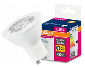 Żarówka LED OSRAM GU10 6.9W LED VALUE Biała Ciepła 2700k (kąt świecenia 36 stopni)