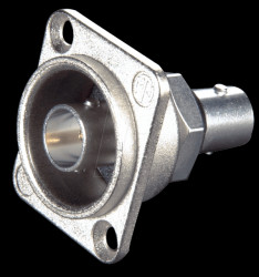 NBB 75 DFI BNC through connector, flange, 75 Ohms