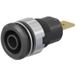 St&#xE4;ubli 32001861-21 SLB 4-F63 safety jack socket 4mm pin blk vertical socket