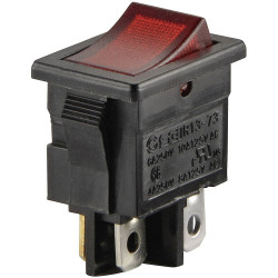 TruComponents 751555 Rocker switch,Off/On,DPST,Illuminated,Quick Connect